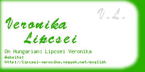 veronika lipcsei business card